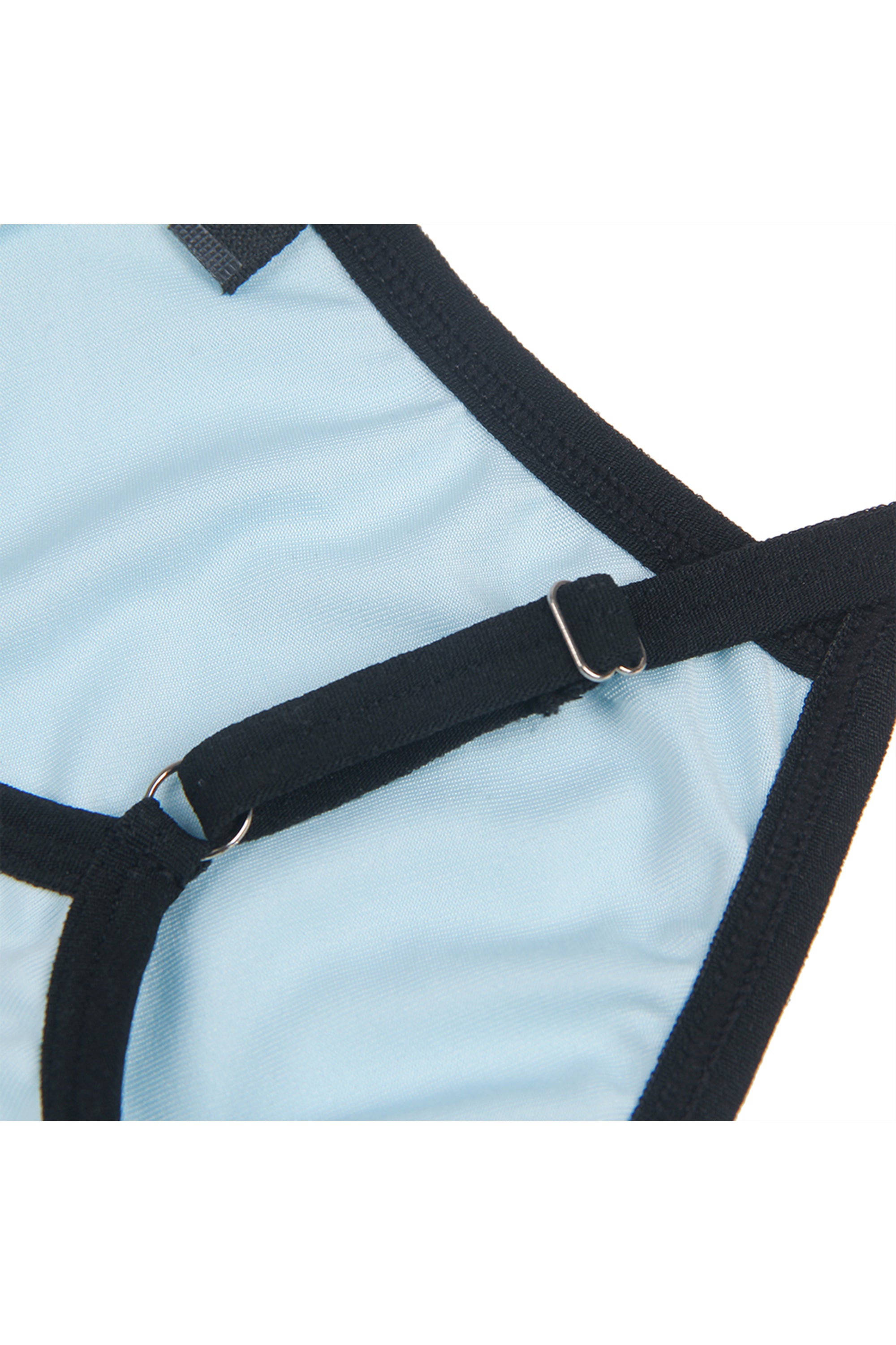 Zipper Front Hollow Out Adult Halloween Police Costume with Headwear