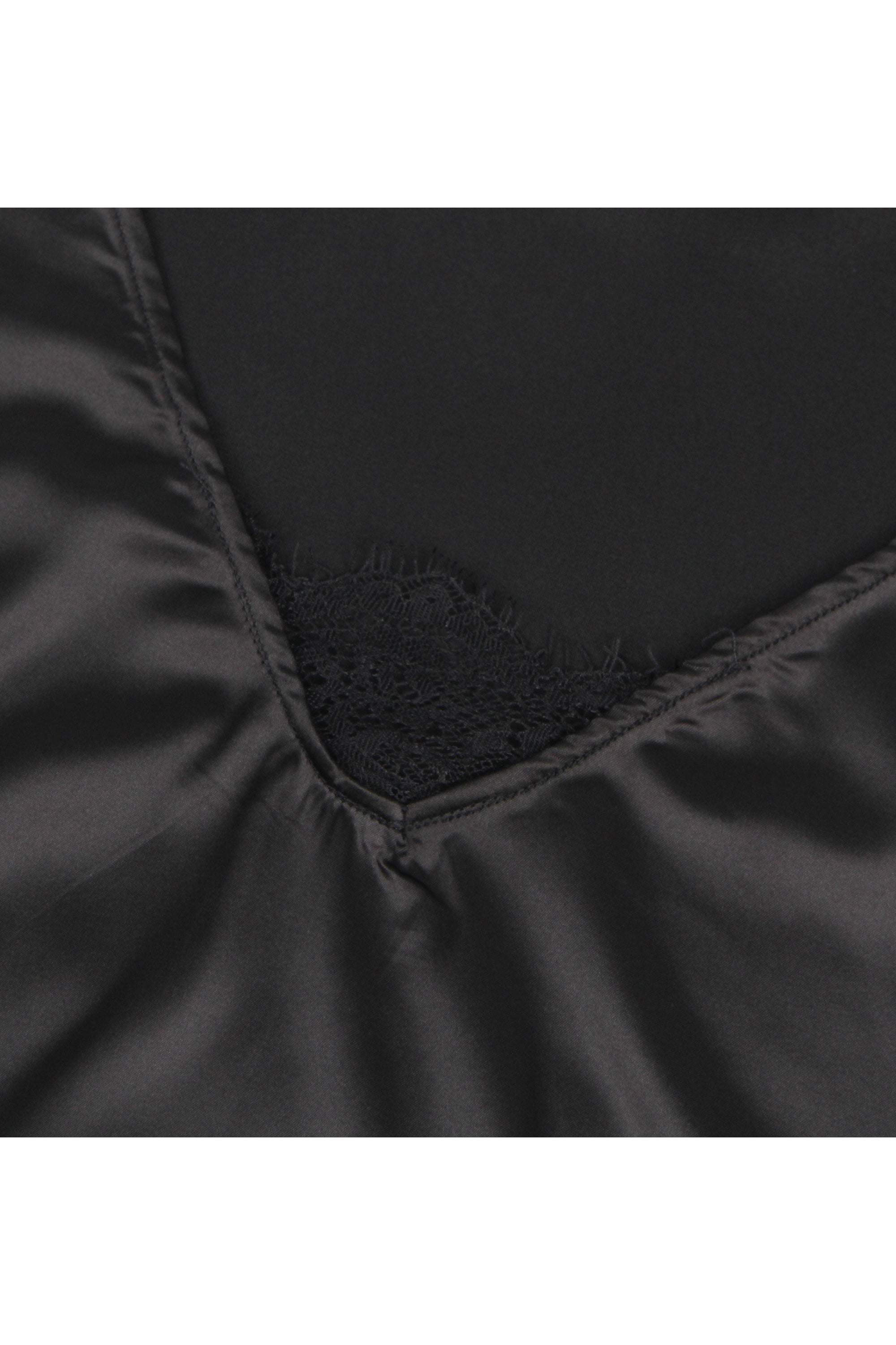 High-end Satin Lace Stitching Open Back Ladies Babydoll