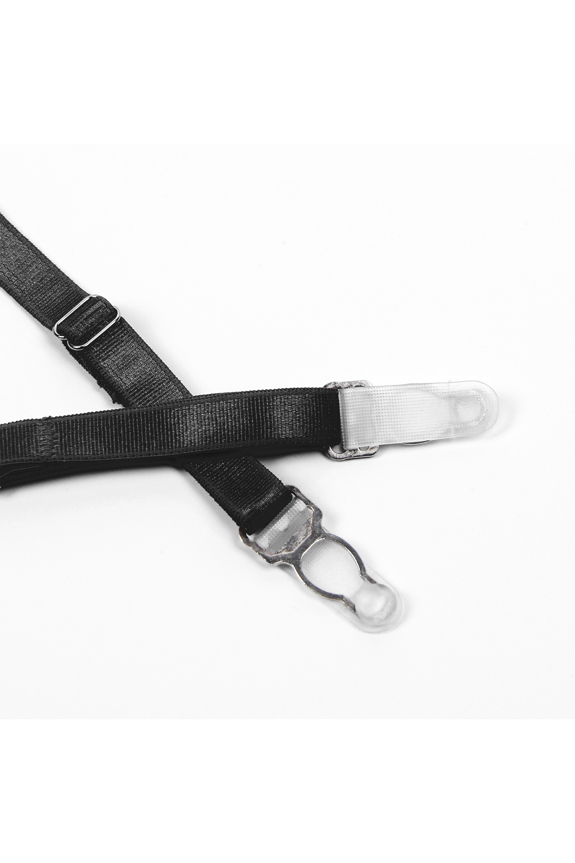 طقم بيبي دول لانجري نسائي دانتيل أسود مع شيفون نقشة تايغر مع سلاسل على الفتحات الجانبية