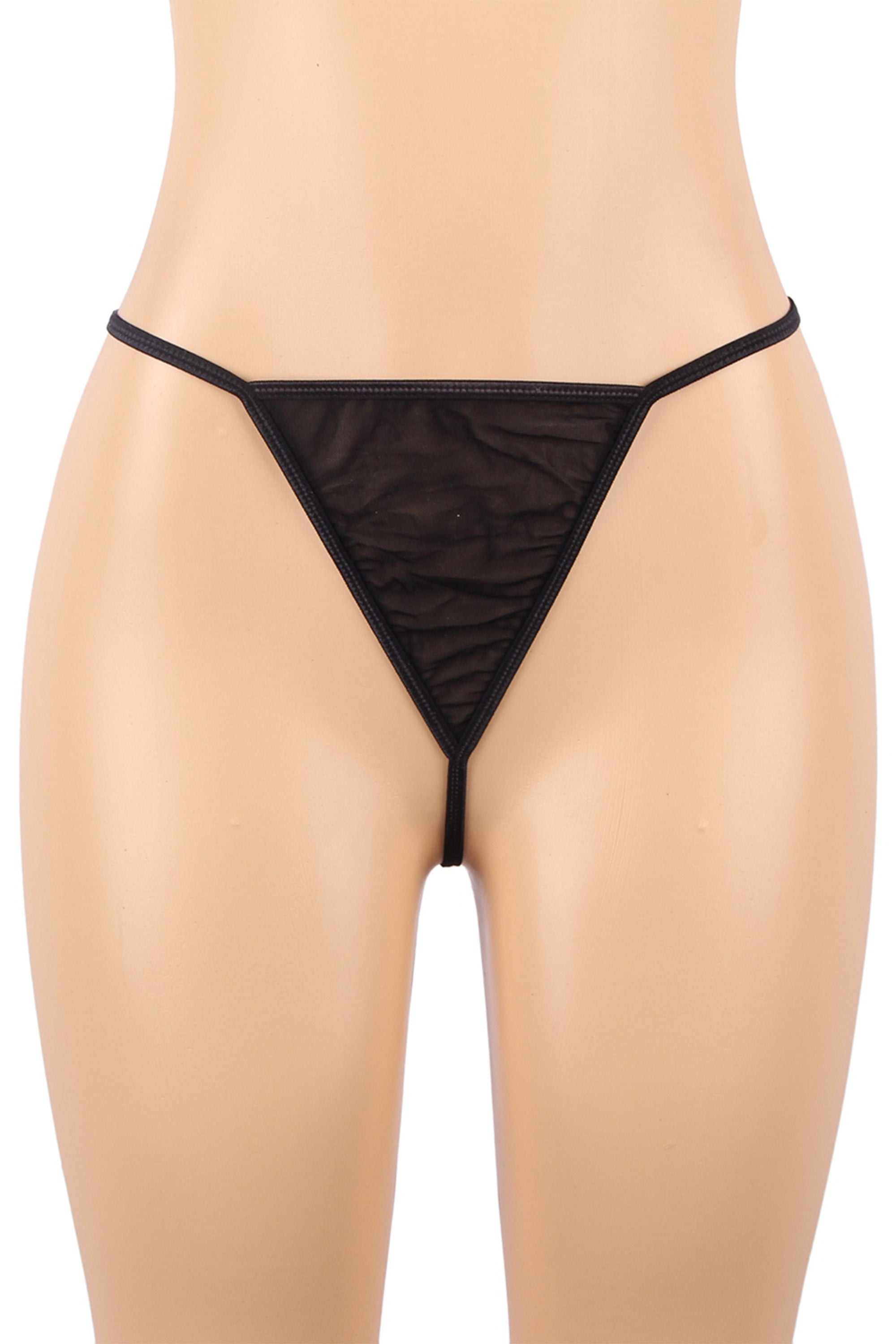 Black Red Short Lace Babydoll with Underwire