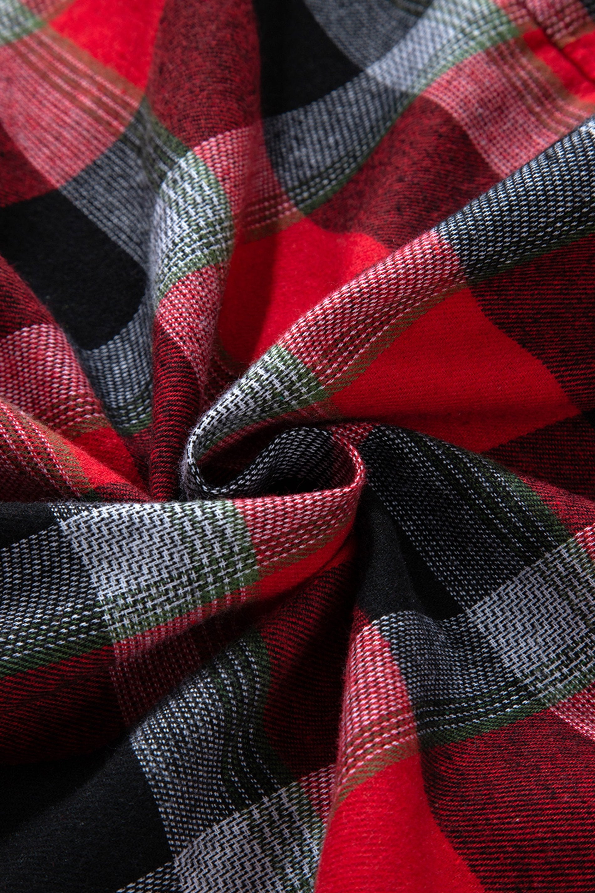 Cheap winter pajama checkered red