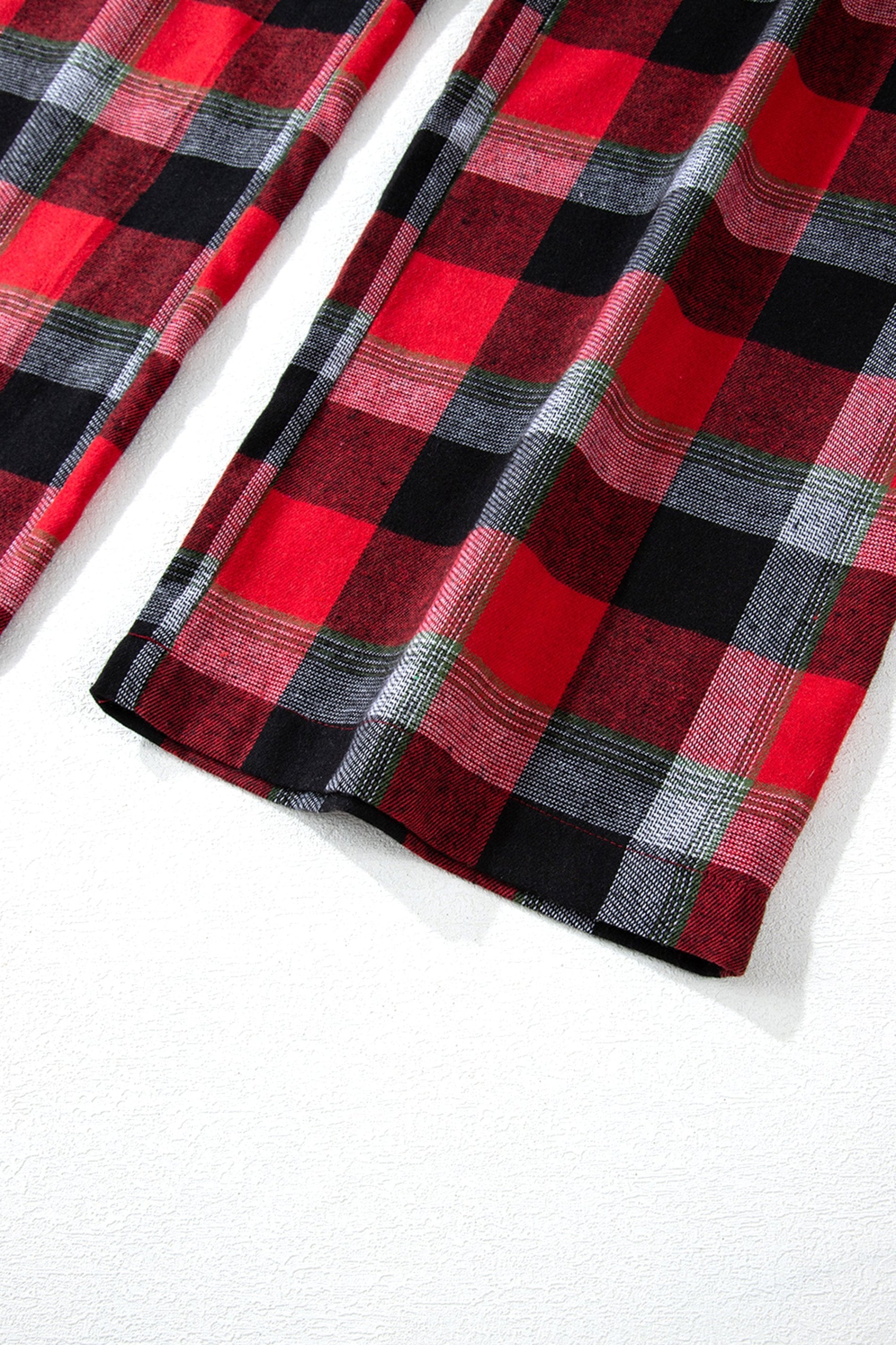 Cheap winter pajama checkered red