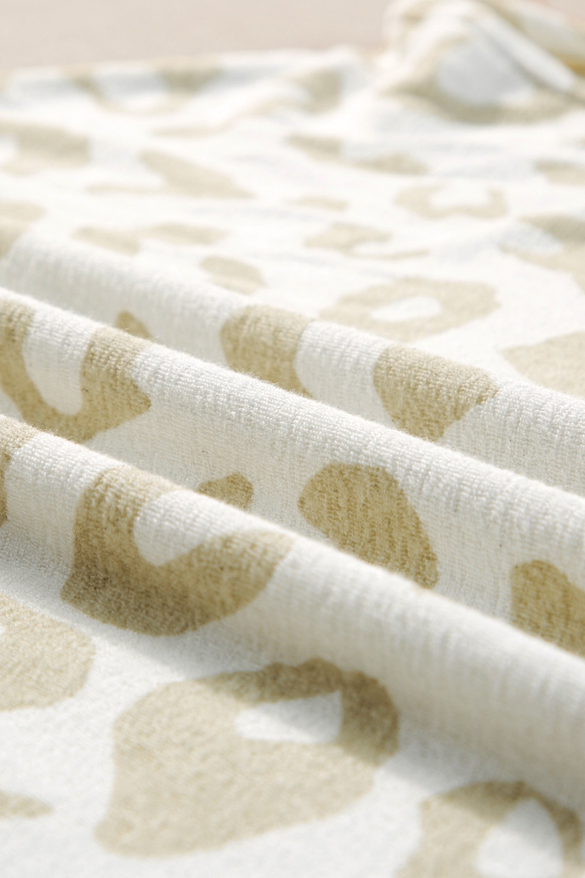 White Leopard Pullover and Drawstring Pants Lounge Set