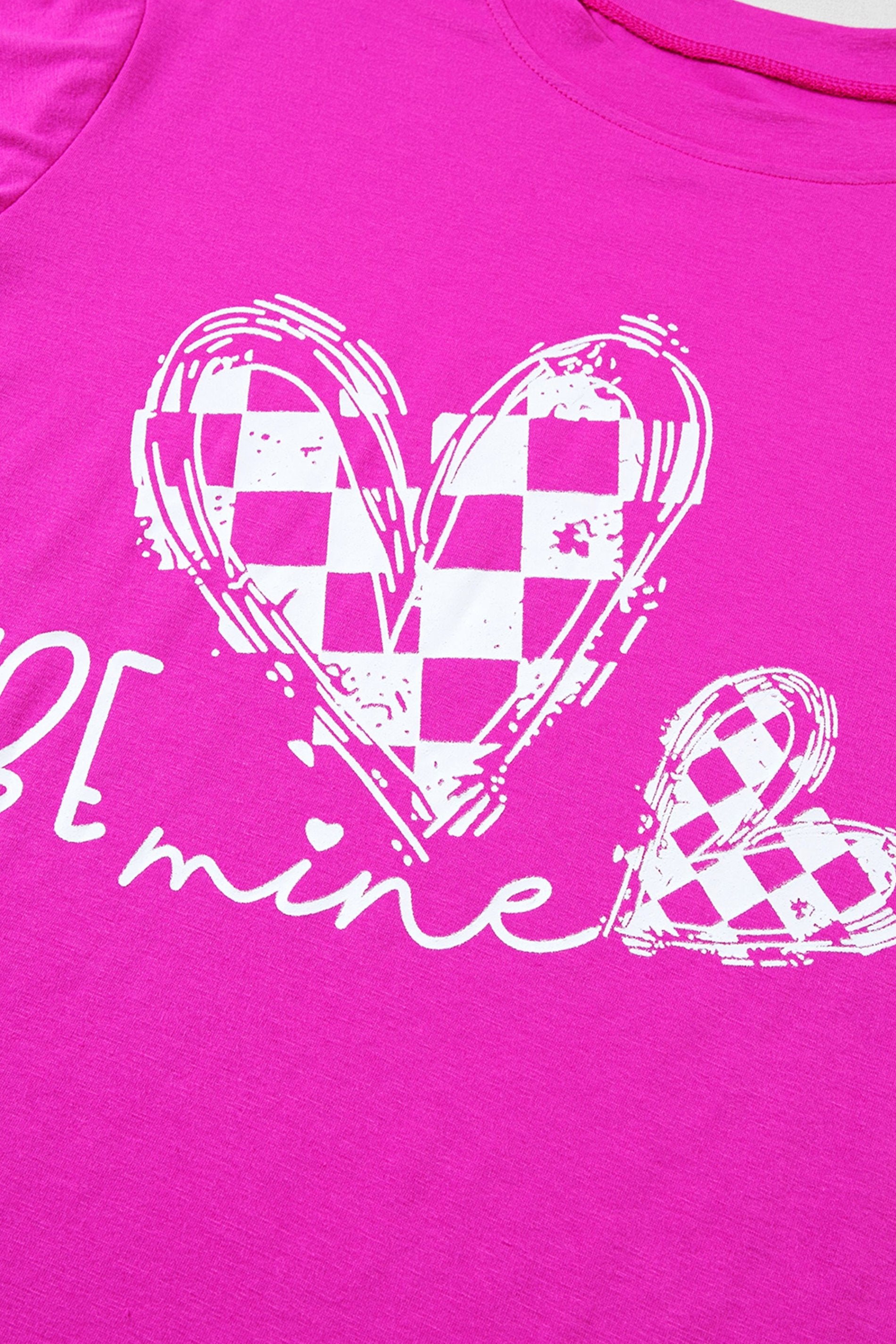 Print Tee and Pants Pajama Set