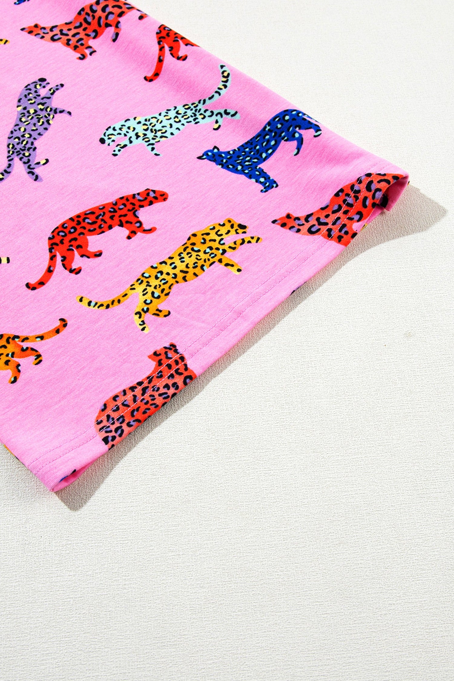 Pink Cheetah Print Shirt and Pants Pajama Set - Long Sleeve