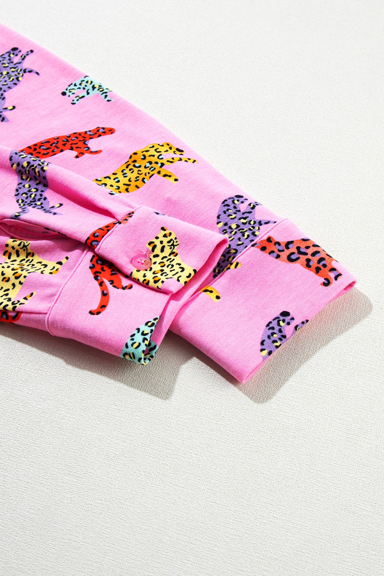 Pink Cheetah Print Shirt and Pants Pajama Set - Long Sleeve