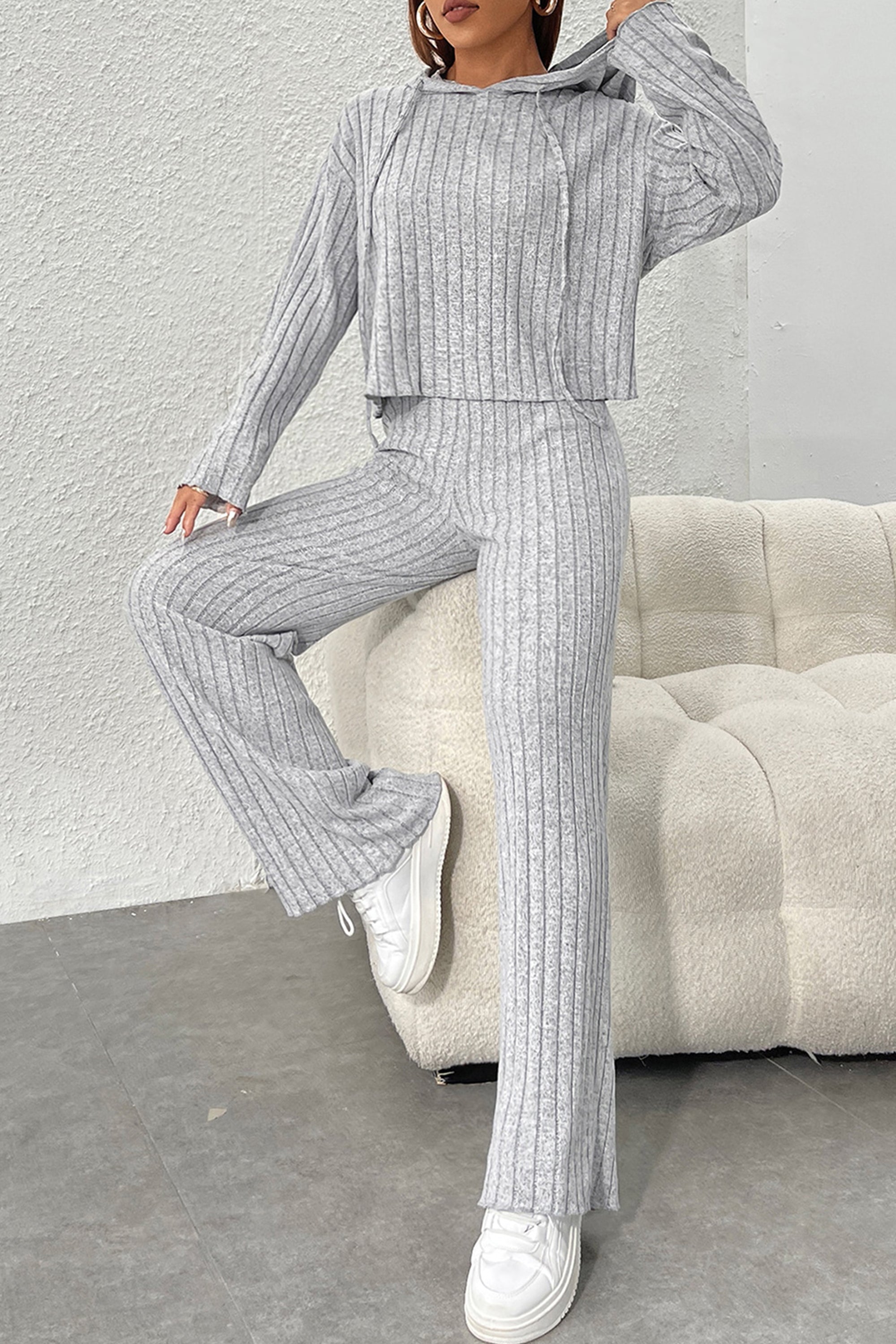 Ribbed Knit Slouchy Set