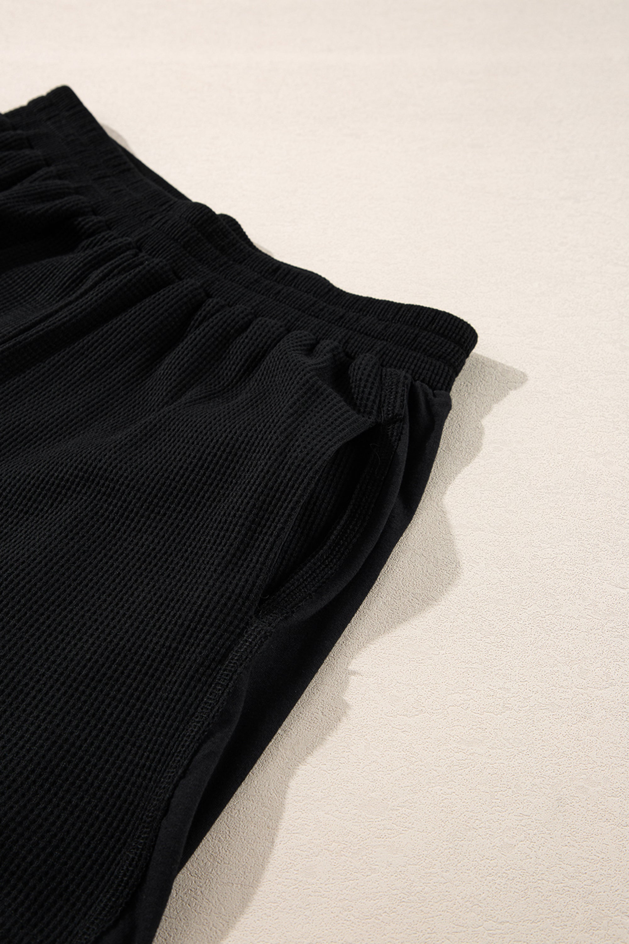 Waffle Knit Oversize Tee and Shorts Set