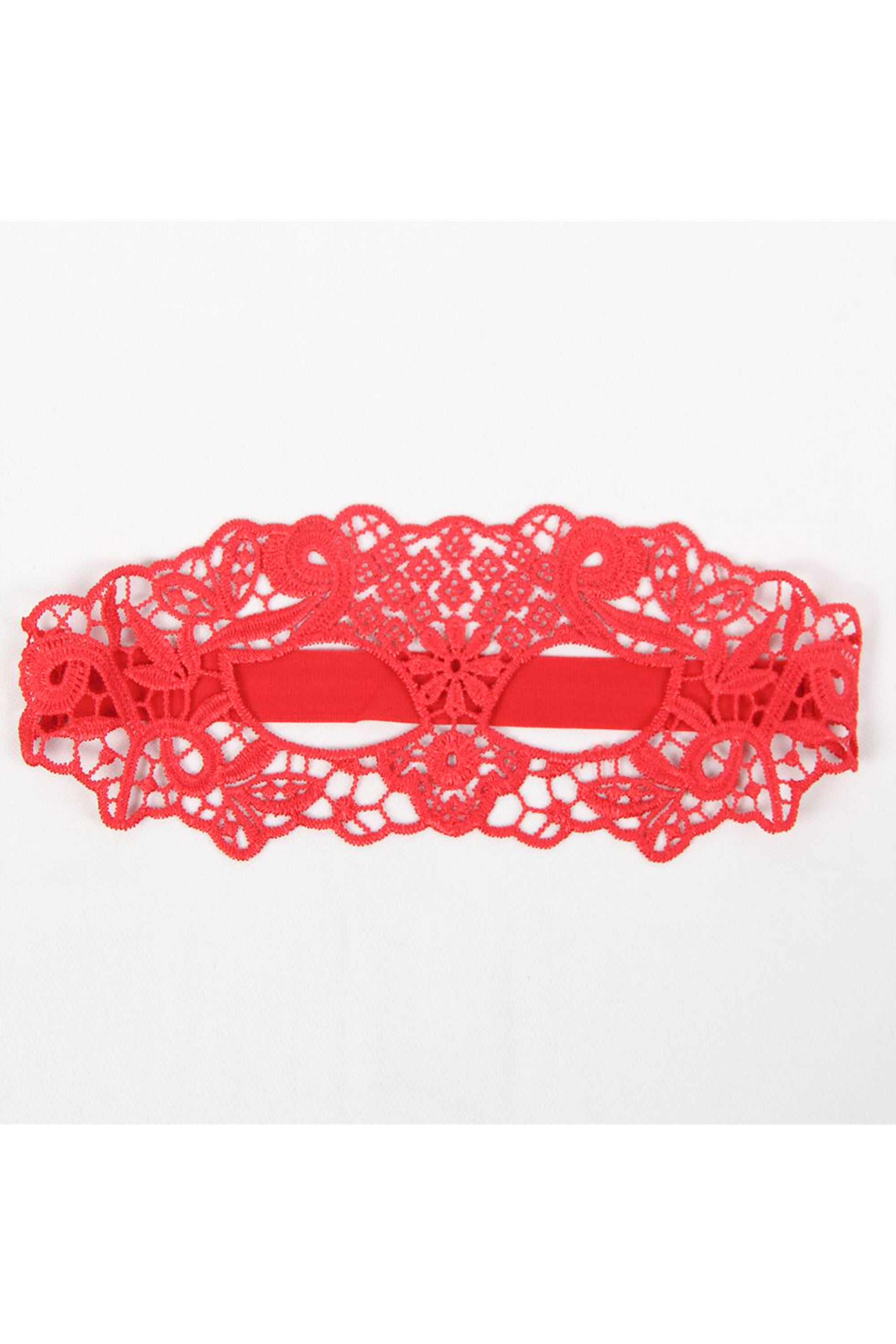 قناع عيون نسائي دانتيل أحمر سكسي لللانجري