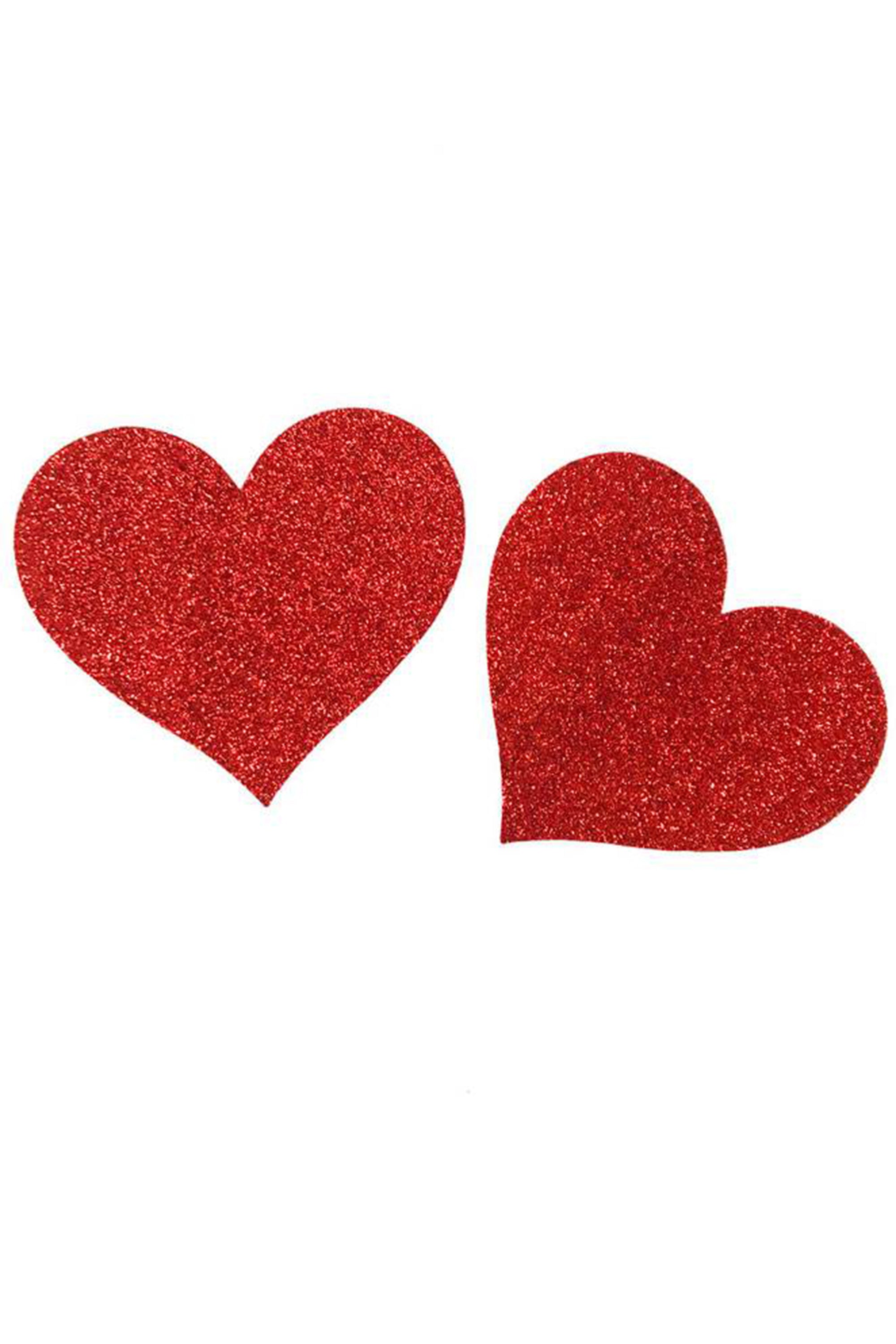 أغطية حلمات صدر نسائية قلب أحمر ترتر