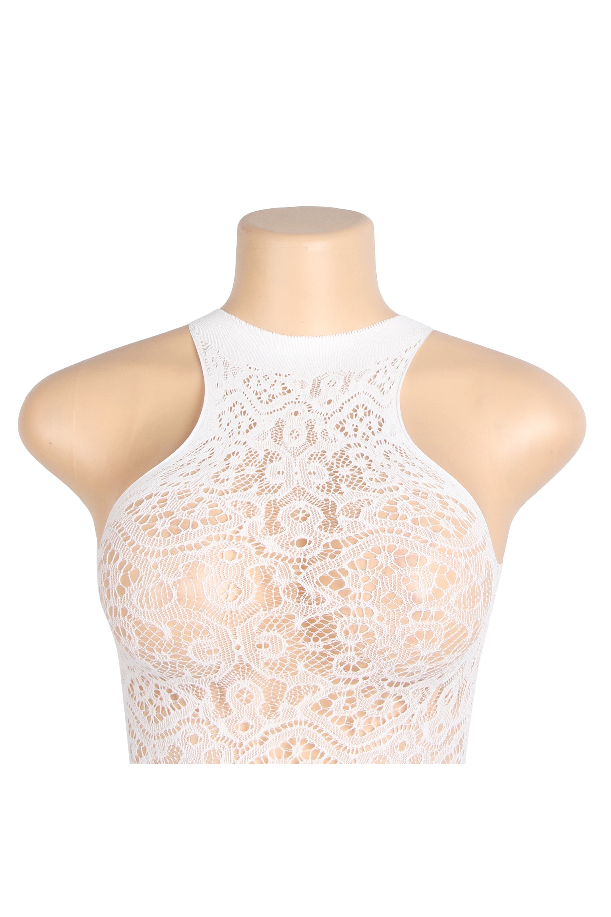 فستان شبك قصير نسائي أبيض تصميم فراشة، يضيء في العتم