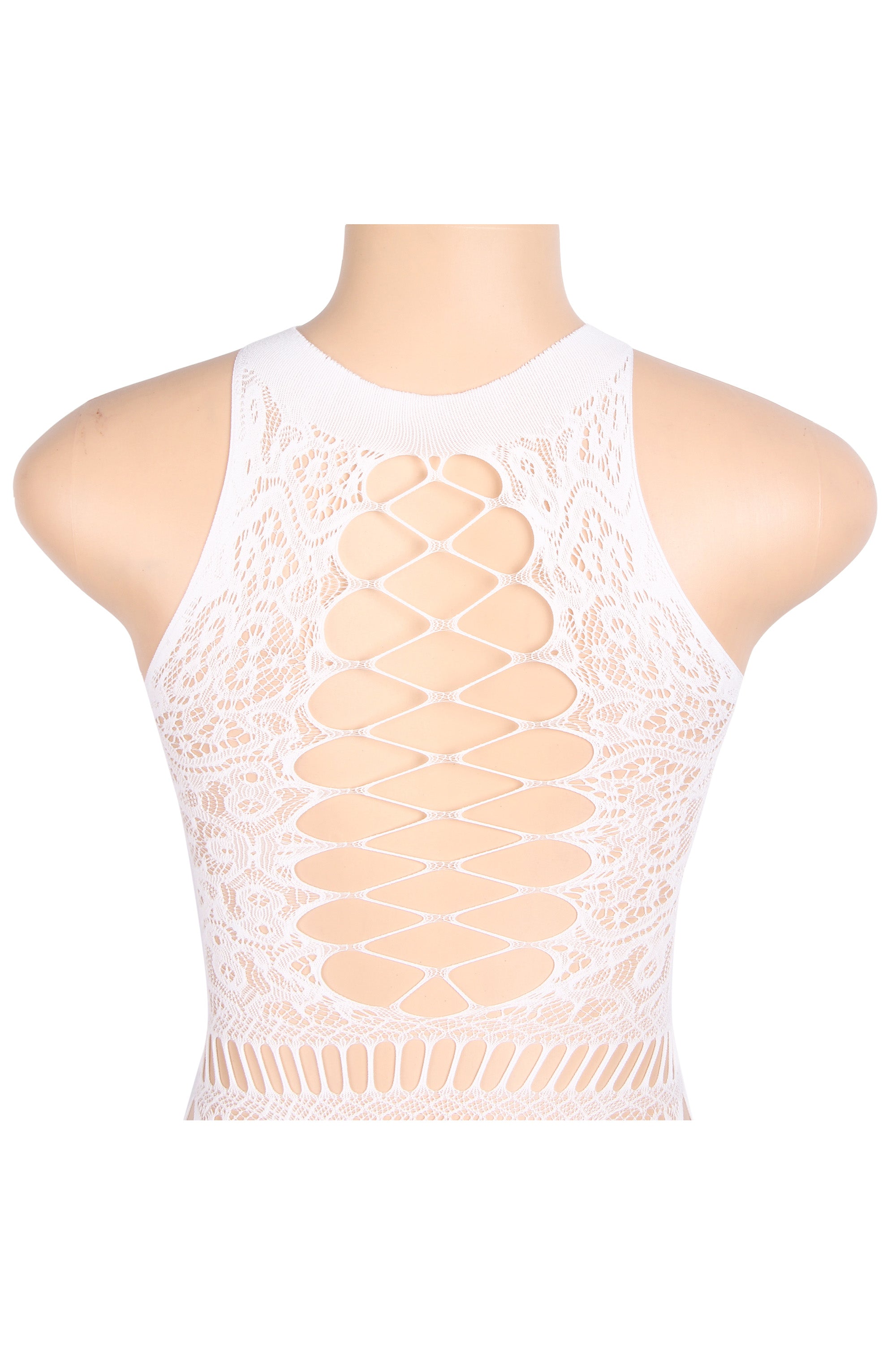 فستان شبك قصير نسائي أبيض تصميم فراشة، يضيء في العتم